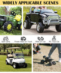 Collage of ride-on toy cars and RC vehicle, compatible with Power Wheel Adapter Pack For 20V And 18V Battery Systems.