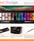 Image of 24 Color Solid Gel Nail Polish Kit with detachable pro brush for ombre application, showcasing various shimmer shades.