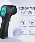 No Touch Forehead Thermometer For Adults And Kids, Ultra Fast 1 Second Read Infrared Thermometer With Accurate Fever Detection, Safe No Cross Contamination, Easy One Button Use With Backlit Display black handheld device