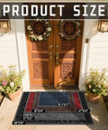 Heavy Duty Non Slip Outdoor Doormat for Front Door and Entryway Waterproof Sturdy Retro Mat shown at 29.5x17 inches size.