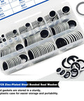 245 Piece Bonded Sealing Washers Set For Automotive And Marine Use NBR Rubber With Zinc Plated Steel Self Centered Gasket Washers