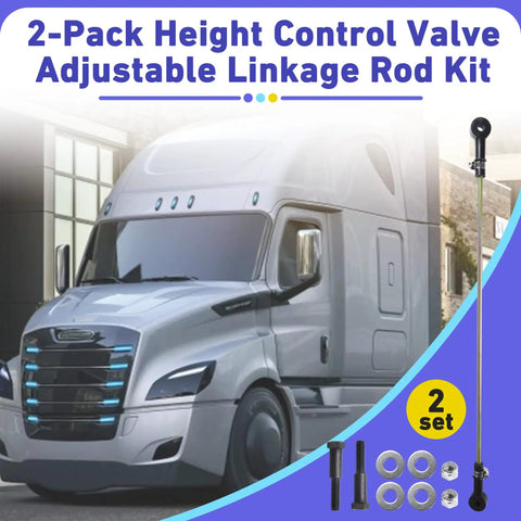 Two Pack Height Control Valve Adjustable Linkage Rod Kit 13.5 To 19.5 Inch Fits Haldex 48100225 Neway SRK168 Meritor R307852 on semi truck