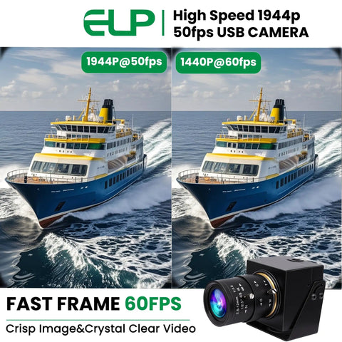 Global Shutter USB Camera With 10X Telephoto Zoom 5 To 50Mm Varifocal CS Mount Webcam For Pro Detail Capture shown with cruise ship example