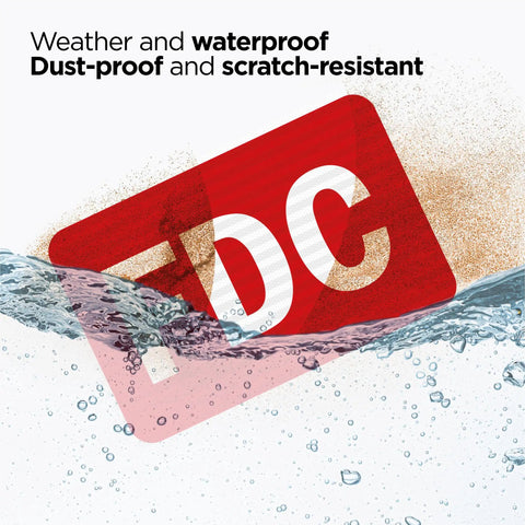 Built Like A Tank Fdc Fire Department Connection Sign 12 By 18 Inches crafted from reflective aluminum submerged in water.