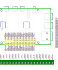 Diagram of DIN Rail Mount Screw Terminal Block Adapter Module for Raspberry Pi A Plus B Plus 2B 3B 3B Plus 4B Zero Zero W Version 1.2 Upgrade
