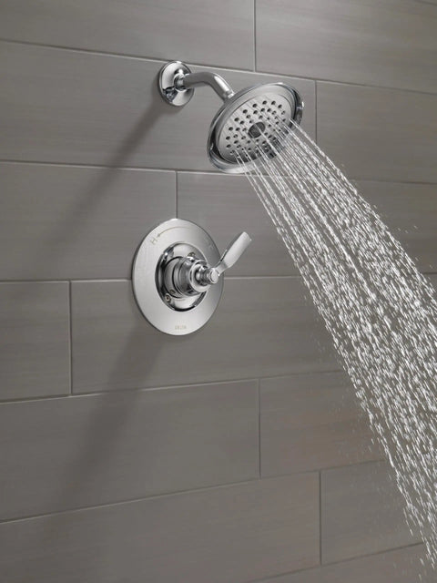 Woodhurst 14 Series Shower Faucet Trim Kit With Chrome Shower Head And Handle Set, Valve Trim, Chrome Finish, Universal Rough-In Compatibility