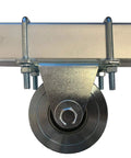 Heavy Duty V Groove Gate Wheels With Double Bearings Bolted External Mount Cradle For Inverted V Track Gates Up To 3000 Lbs No Welding
