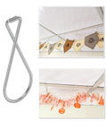 Ceiling Hook Clips 20 Pack For Drop Ceiling Grids Heavy Duty Rustproof Wire Spring Hooks for hanging decor and lights.