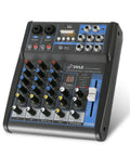 4 Channel DJ Mixer With Bluetooth And USB MP3 Playback, Built-In Phantom Power, 3 Band EQ, Studio Ready Sound Board