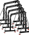 Heavy Duty 3 Ton Portable Gantry Crane Shop Hoist with upgraded trolley, showing solid steel frame and adjustable height features.