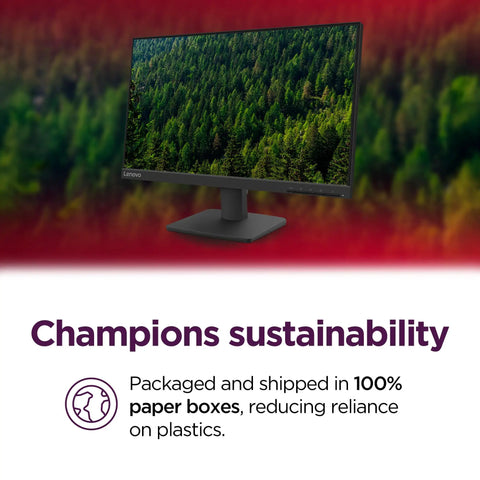 Crisp 21.5 Inch FHD IPS Office Monitor With 100Hz Refresh Rate 4ms MPRT 99 Percent sRGB Raven Black Tilt Stand displaying nature scene