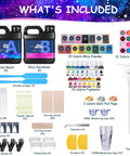 All In One 82 Oz Epoxy Resin Kit With 15 Pigments And 15 Mica Colors For Crystal Clear Casting No Yellowing No Bubbles in Art Crafts Jewelry Making Woodworking Molds Includes Pump Head Measuring Cups Spatula Gloves