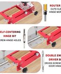Heavy Duty Aluminum Door Hinge Jig And Game Changing Lock Installation Kit With Dead On Precision Router Template and tools for DIY projects.