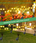 Solar Garden Lights Firefly And Starburst Swaying Lights Four Pack Waterproof Outdoor Decor