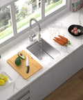 Kitchen with Bar Sink Kitchen Sink 14x19 Workstation Ledge Undermount Single Bowl Made From 16 Gauge SUS304 Stainless Steel