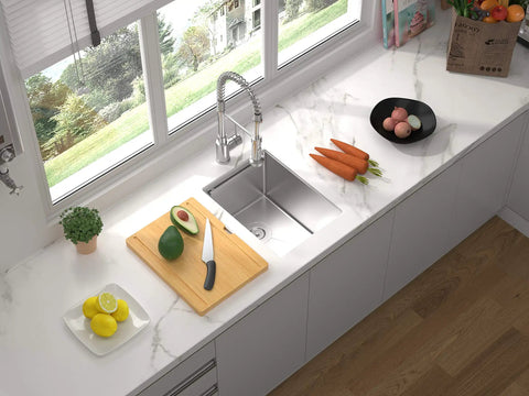 Kitchen with Bar Sink Kitchen Sink 14x19 Workstation Ledge Undermount Single Bowl Made From 16 Gauge SUS304 Stainless Steel