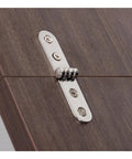 Two Piece 180 Degree Foldable Flap Hinges Screw On With Round Corner For Sewing Machine Cabinet DIY Woodworking Hardware In Black Stainless Steel Finish