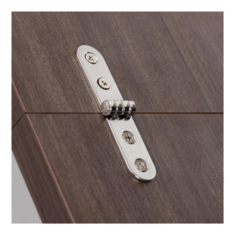 Two Piece 180 Degree Foldable Flap Hinges Screw On With Round Corner For Sewing Machine Cabinet DIY Woodworking Hardware In Black Stainless Steel Finish