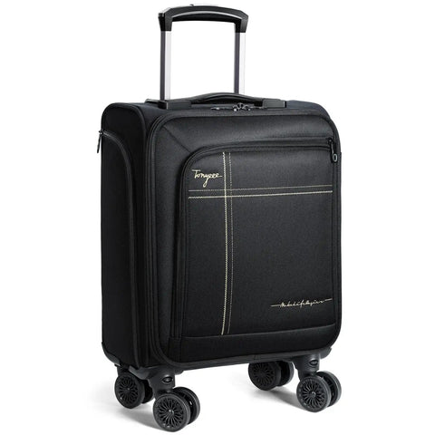 Underseat Carry On Luggage That Feels Like A Pro Airline Approved Softside Case With Removable Wheels Black Travel Bag