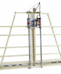 Heavy Duty Vertical Panel Saw With Precision Guided Track For Cutting Sheet Goods And Large Lumber Stock Running Like A Charm For Rip And Cross Cutting Tasks Designed As A Dependable Shop Workhorse For Pros Who Want Zero Drama Daily, featuring a guided track design.