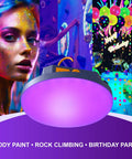 10000mAh Rechargeable UV Blacklight Lantern with 395nm UV and 6500K white light illuminating various scenes
