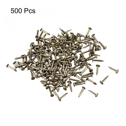 Top Shelf Solid Tiny Nails For Wood Crafting And Picture Frames Copper Plated Carbon Steel Fasteners Dead Simple Setup With Five Hundred Pieces Of Durable Small Hardware