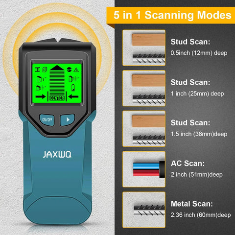 Smooth Operator 5 In 1 Wall Scanner And Stud Detector With Smart Chip Technology Hd Lcd Display Precision Gauge For Wood Framing Metal Wires Copper Pipes And Hidden Cables Built Tough Diy Game Changer