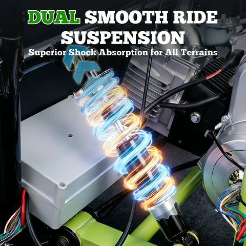 Powerful 125cc Gas Powered Go Kart For Off Road Adventures With Dual Suspension mechanism close-up view