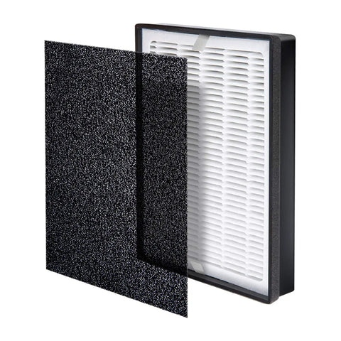 LV-H126 Replacement Filter With 3 Extra Pre-Filters, Genuine LV-H126-RF Air Filters, showing filter layers including activated carbon.