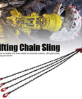 Four Way Chain Slings With Four Legs And Sling Hooks Lifting Chain Adjustable 6mm 2 Meter 1 Ton Capacity For Mines Ports Buildings And Steel Plants Industrial Grade displayed over mining machinery background