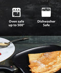 9.5 Inch Diamond Coated Nonstick Fry Pan Induction Ready Aluminum Skillet Oven Safe To 500 F Dishwasher Safe Gray