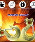 Beefy Heavy Duty Forged G70 Clevis Slip Hooks With Safety Latch One Quarter Inch Chain Hooks Twelve Pack For Trailer And Truck