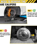 DIY Wheel Alignment Tool Kit With 2 Toe Alignment Plates, No Caliper Removal Required, showed on car brake caliper