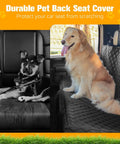 Doggo Approved Waterproof Dog Car Seat Cover For Trucks With Nonslip Back Seat Protector shown with two dogs on a back seat
