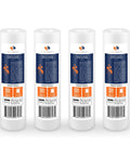 Four-pack of 5 Micron Sediment Filter 10 By 2.5 Inch Whole House Water Filter Replacement for Well Water Systems Compatible