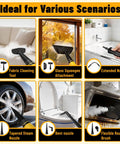 No Nonsense Heavy Duty Handheld Steam Cleaner Straight Up Killer Performance 475 Ml Tank with fabric, glass, and nozzle attachments for cleaning.
