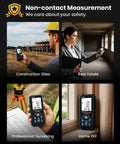 High Accuracy Digital Laser Distance Meter With 165 Feet Range For Pro Grade Quick Layouts shown in various professional use cases.