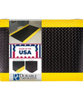 Vinyl Diamond Tread Sponge Floor Mat With Yellow Border For Industrial Use Heavy Duty Anti Fatigue Floor Mat 3 By 5 Foot