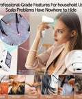 Pro Grade Skin Hair Analyzer With Dual Lens Precision Detection 50X Skin Lens And 200X Hair Follicle Mirror For Real Time Skin Condition scalp check