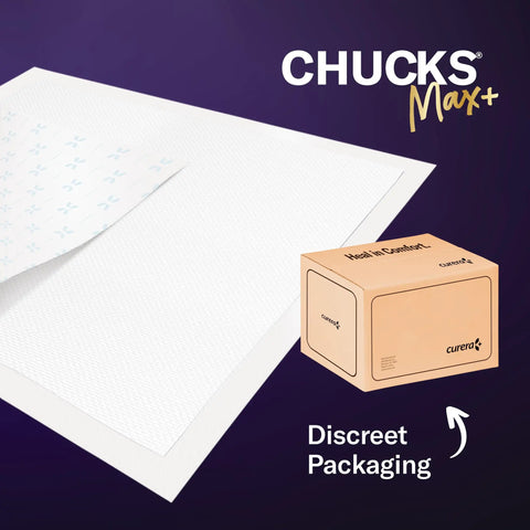 Boss Level Heavy Duty Disposable Adult Incontinence Underpads XXX Large 36 By 36 Inch Soft Breathable Leak Proof Bed Pads in packaging.