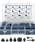 160 Piece Black Automotive Rubber Bumper Assortment Kit For GM Ford Chrysler Cars Trucks Replacement 20030 8210