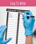 Breaker Panel Labels Kit With 10 Sheets And 7 Breaker Catalog Stickers Waterproof Durable Self Adhesive Electrical Labels For Circuit Breakers Black 42 Entries Per Catalog 126 Numbers Per Sheet Includes 3 Note Labels