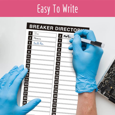 Breaker Panel Labels Kit With 10 Sheets And 7 Breaker Catalog Stickers Waterproof Durable Self Adhesive Electrical Labels For Circuit Breakers Black 42 Entries Per Catalog 126 Numbers Per Sheet Includes 3 Note Labels