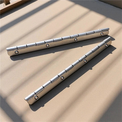 Two Pack Heavy Duty Folding Piano Hinges long metal for wooden boxes cabinets jewelry storage smooth silent operation durable upgrade