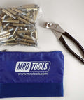 100 Pack 3/16 Inch Brass Sheet Metal Fasteners With Pliers And Carry Bag Includes Drill Size 10 Brass Finish