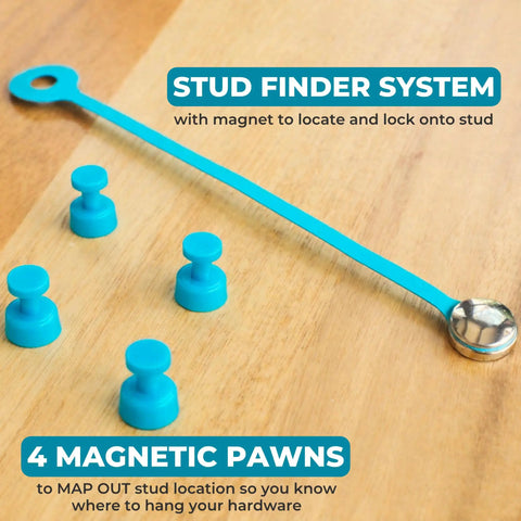 No Sweat MagneticStudFinder ForDrywall PlasterLathWalls ReliableRareEarthPendulumMagnetDetector WithFourMarkingPins ForHittingTheFastenerSpot