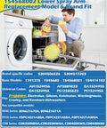 Man loading dishes into dishwasher with 154568002 Lower Spray Arm Replacement Kit model and brand information