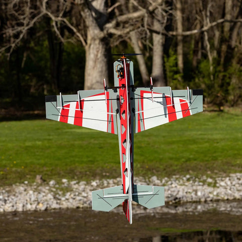 Eratix 3D Flat Foamy 860mm Ready To Fly RC Airplane With Brushless Motor in mid-air outdoor flight