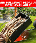 Heavy Duty Steel ATV UTV Dump Cart With 1500 Lb Capacity And 15 Cu Ft Bed Workhorse Tow Behind Garden Trailer dumping logs
