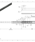 Technical blueprint of 22 Inch Heavy Duty 250 Lb Steel Drawer Slides With Full Extension And Over Travel Three Quarter Inch Wide Side Mount Ball Bearing Rails For Heavy Cabinets And Drawer Projects.